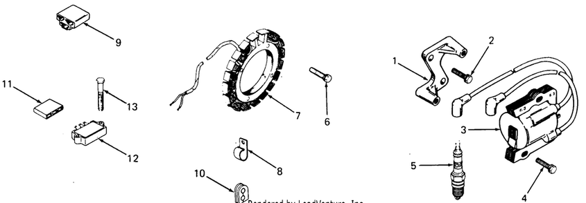 Ignition (Model 1872) Diagram and Parts List for 1872 2072-756300-799999-147730100-148720100-148730100-149720100-149730100 Cub Cadet Lawn Tractor